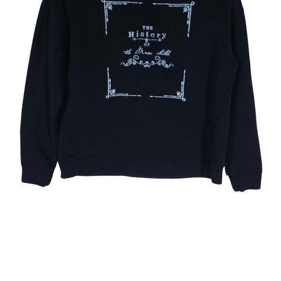 Etam Weekend Womens Sweatshirt EU 38 Black Graphic Pullover Minimalist Gothcore - Picture 5 of 13